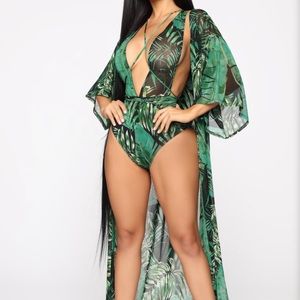 Palm trees two piece swim set